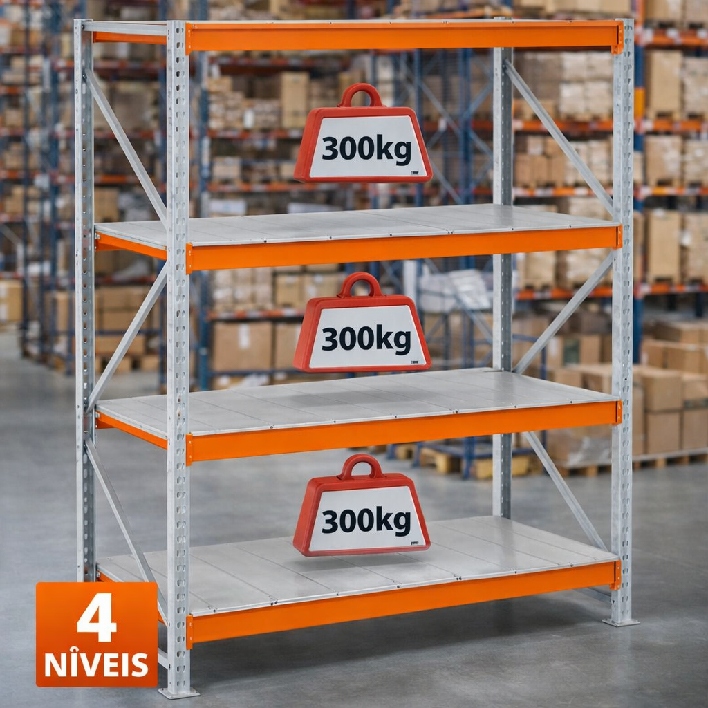 4 Níveis em aço - 300 Kg