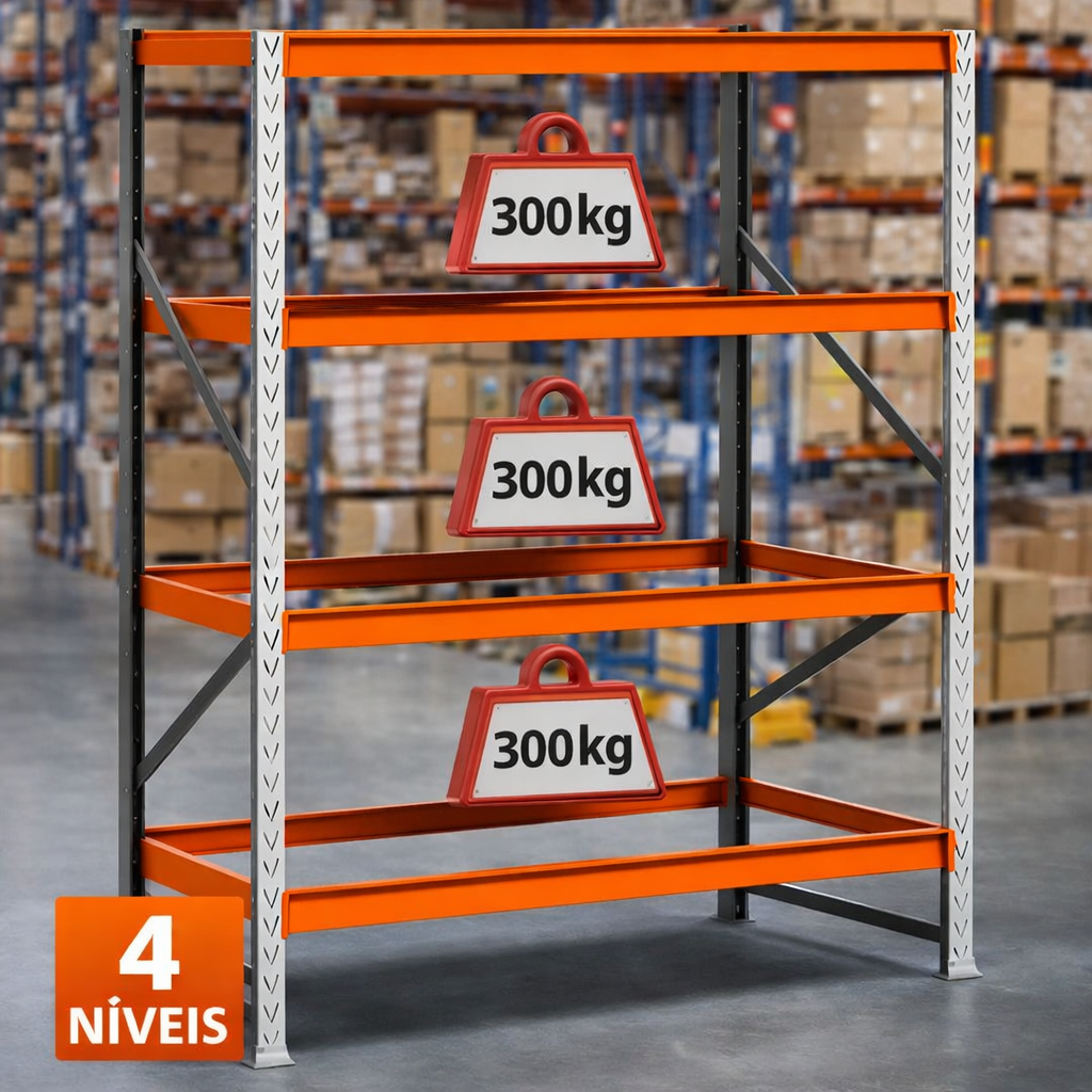 4 Níveis Vazado - 300 Kg