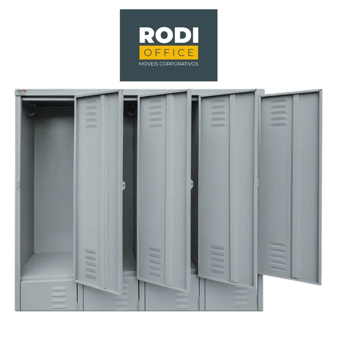 Roupeiro De Aço 08 Portas Chapa 22 Pitão P/ Cadeado - 1,98 X 1,22 X 0,40 - GRP-08