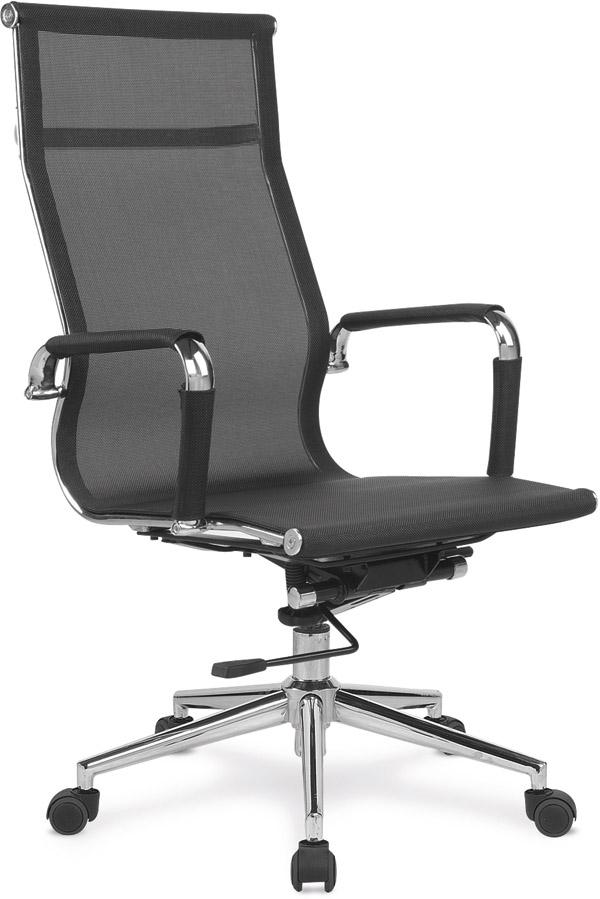 Cadeira 8001 Diretor com Relax | Cromada - Estofado Preto