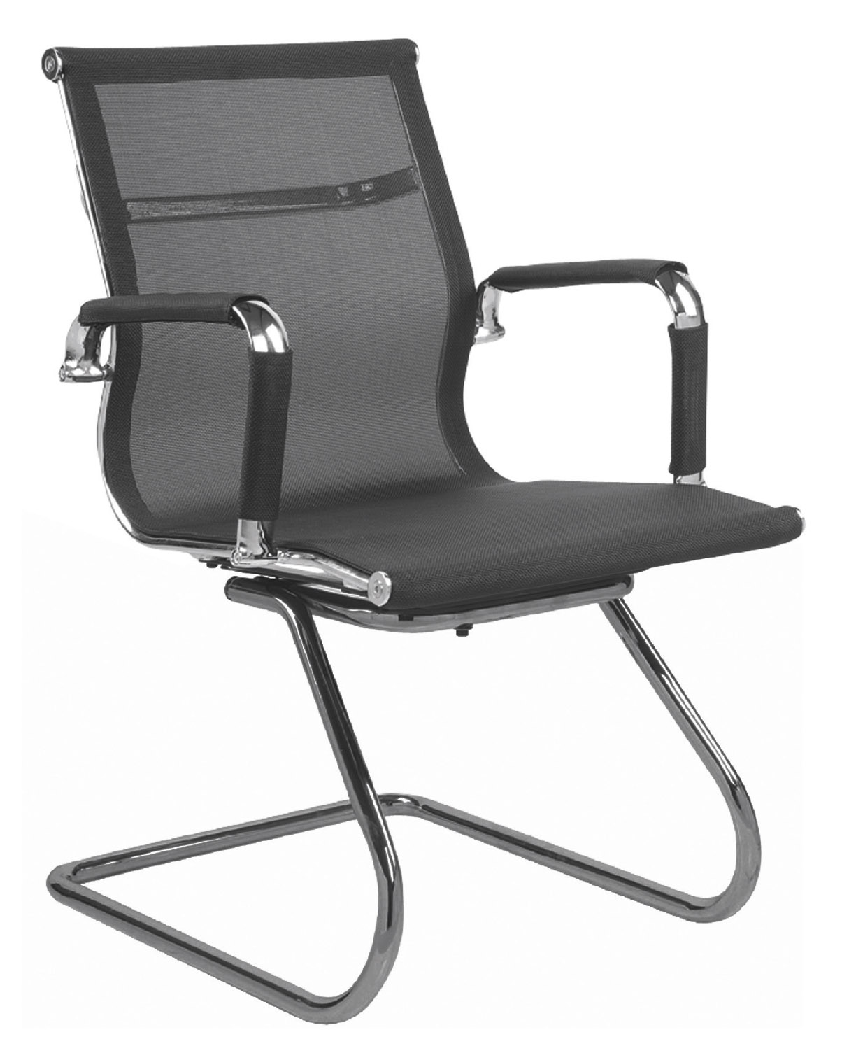 Cadeira 8001 Diretor com Relax | Cromada - Estofado Preto