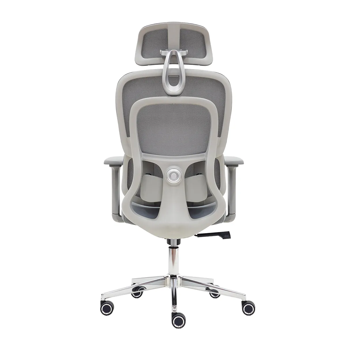 Cadeira Escritório Lombar Presidente 4D Cinza