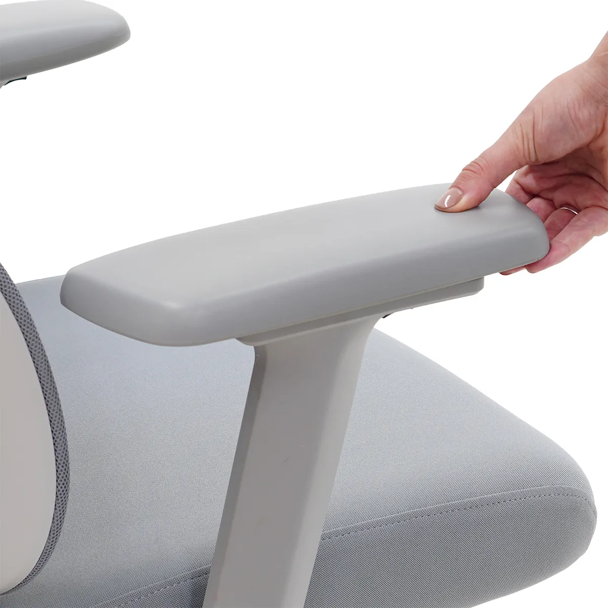 Cadeira Escritório Lombar Presidente 4D Cinza