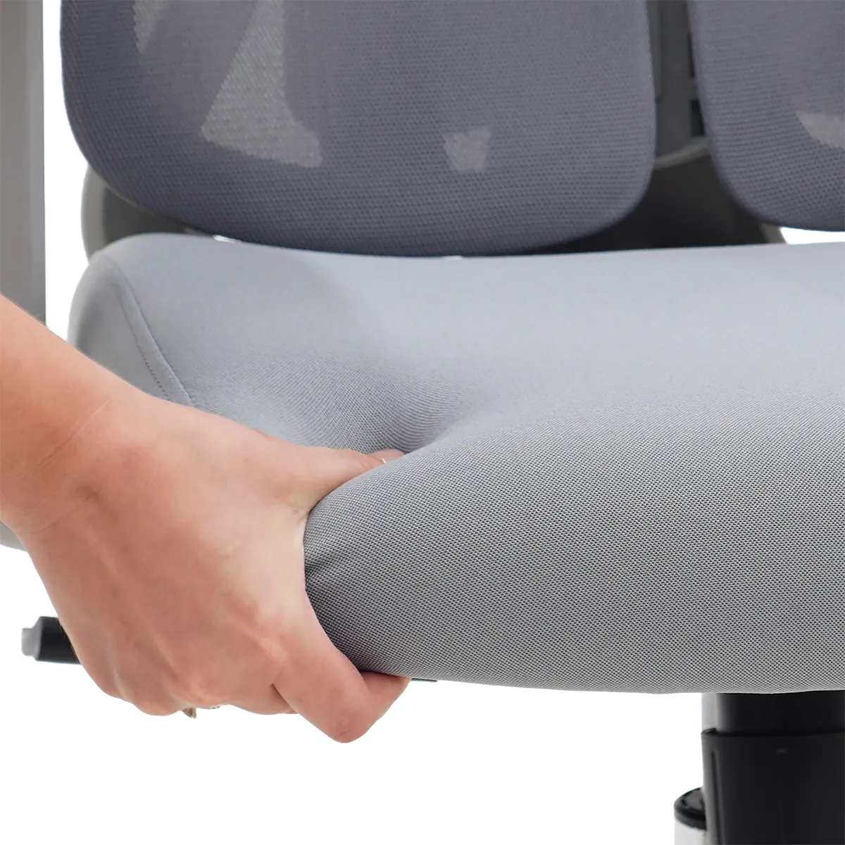 Cadeira Escritório Lombar Presidente 4D Cinza