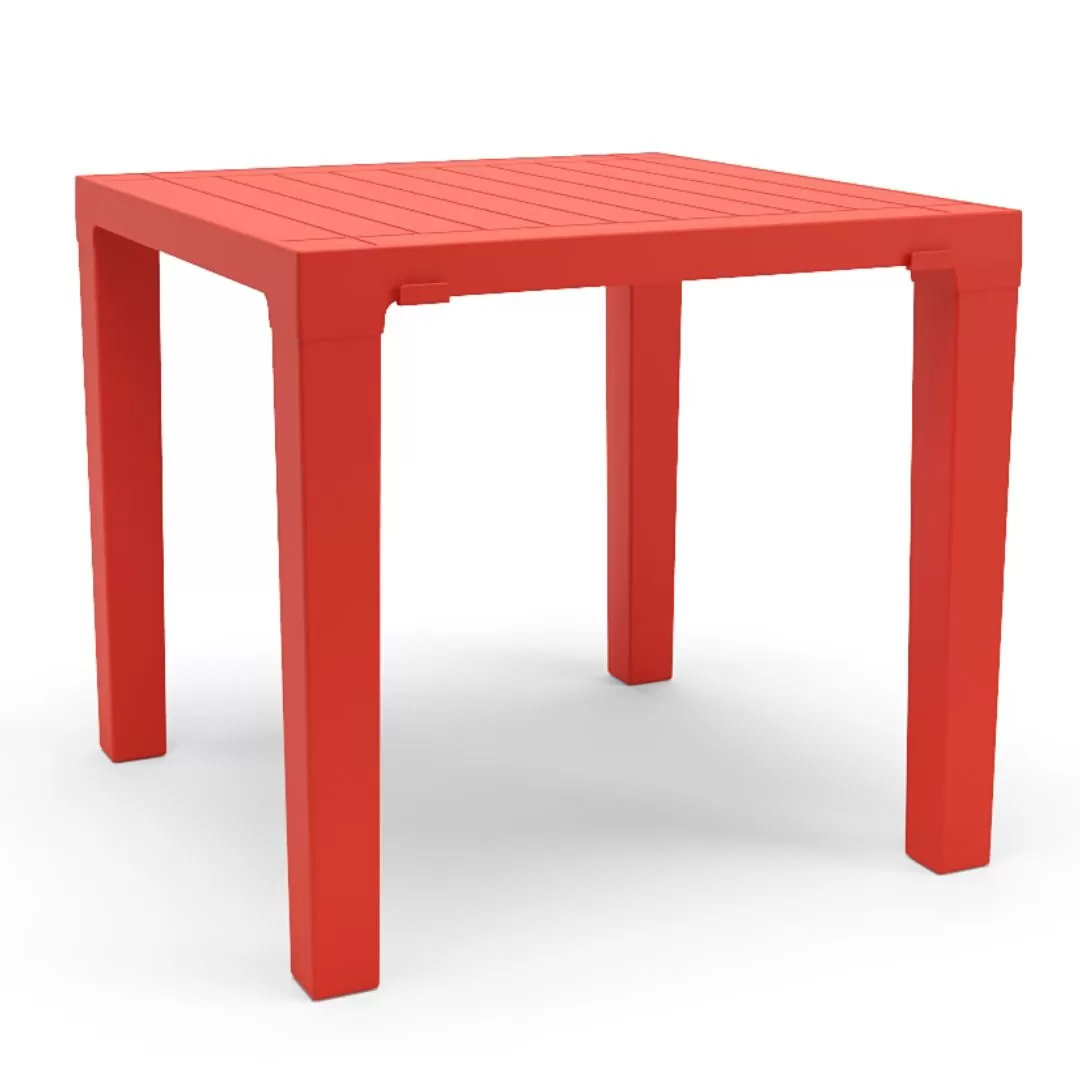 Mesa Quadrada 0,80 x 0,80 Polipropileno - Vermelha Mesa Quadrada 0,80 x 0,80 Polipropileno - Vermelha