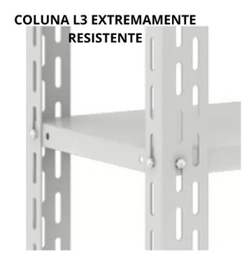 Estante De Aço Industrial Chapa 22 - 8 Prateleiras / Coluna Chapa 14 L3 - 3,00 X 0,92 X 0,60 | EDI 008/600 - 100Kg