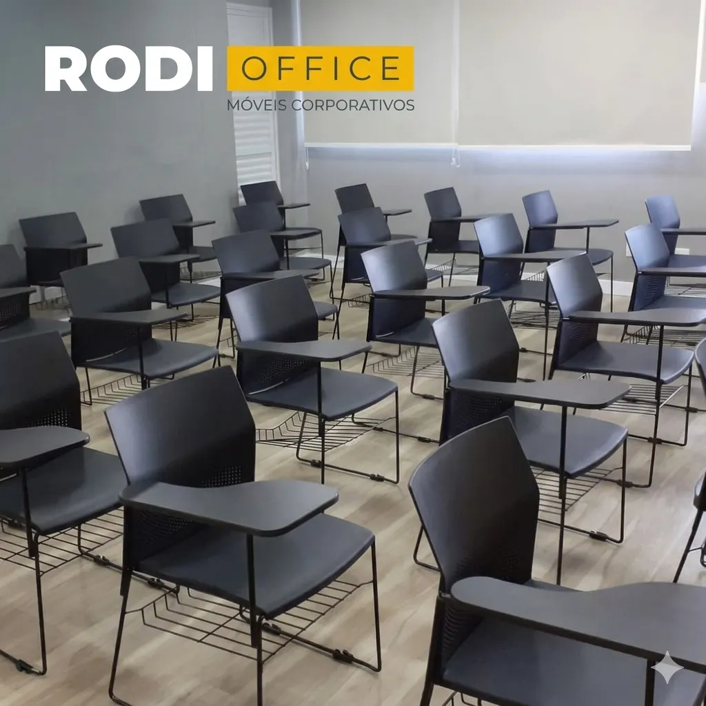 Cadeira Universitária Treinamento Connect Frisokar - Prancheta Fixa + Suporte Para Livros