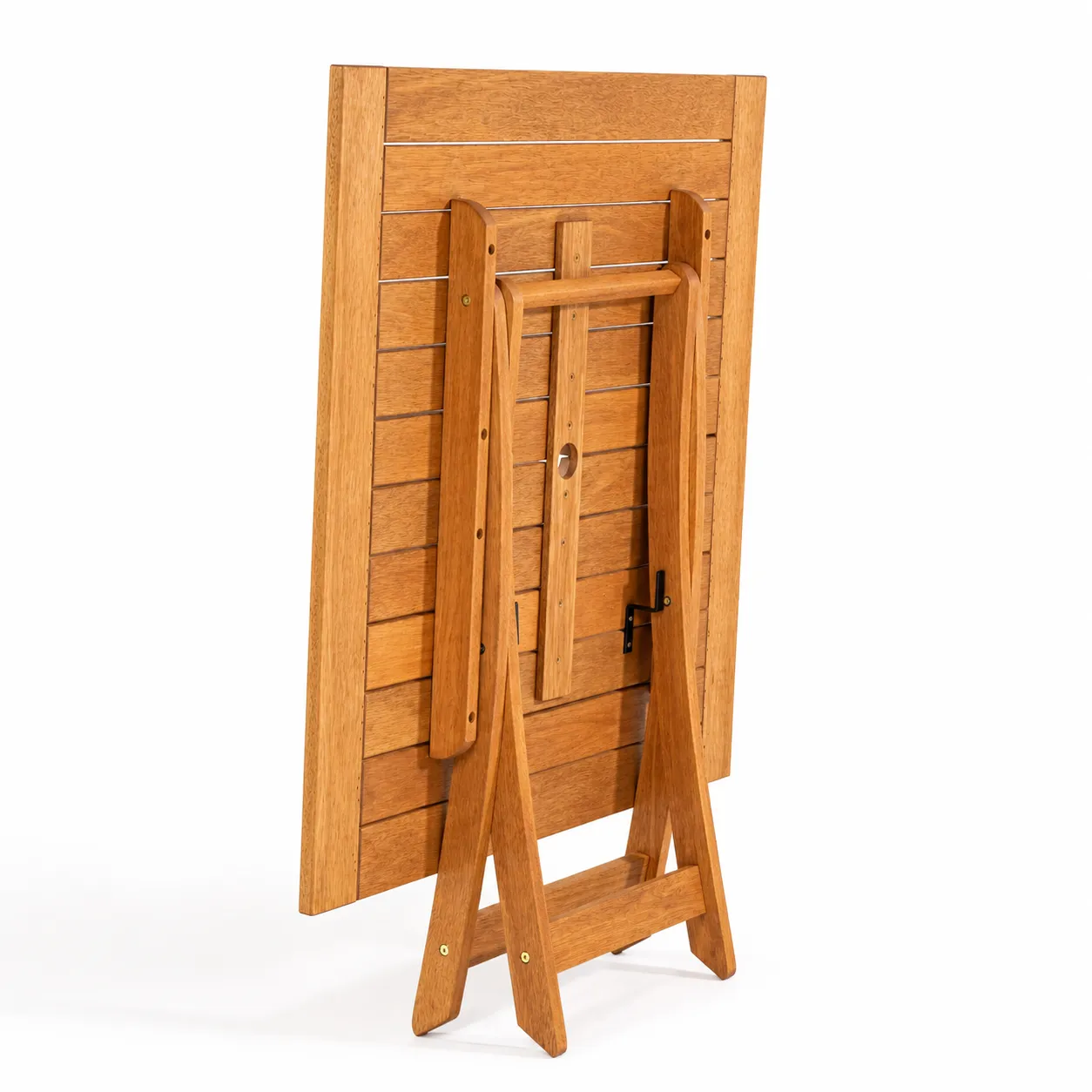 Mesa Madeira Quadrada Dobrável Ø 80 Cm - Stain Jatobá