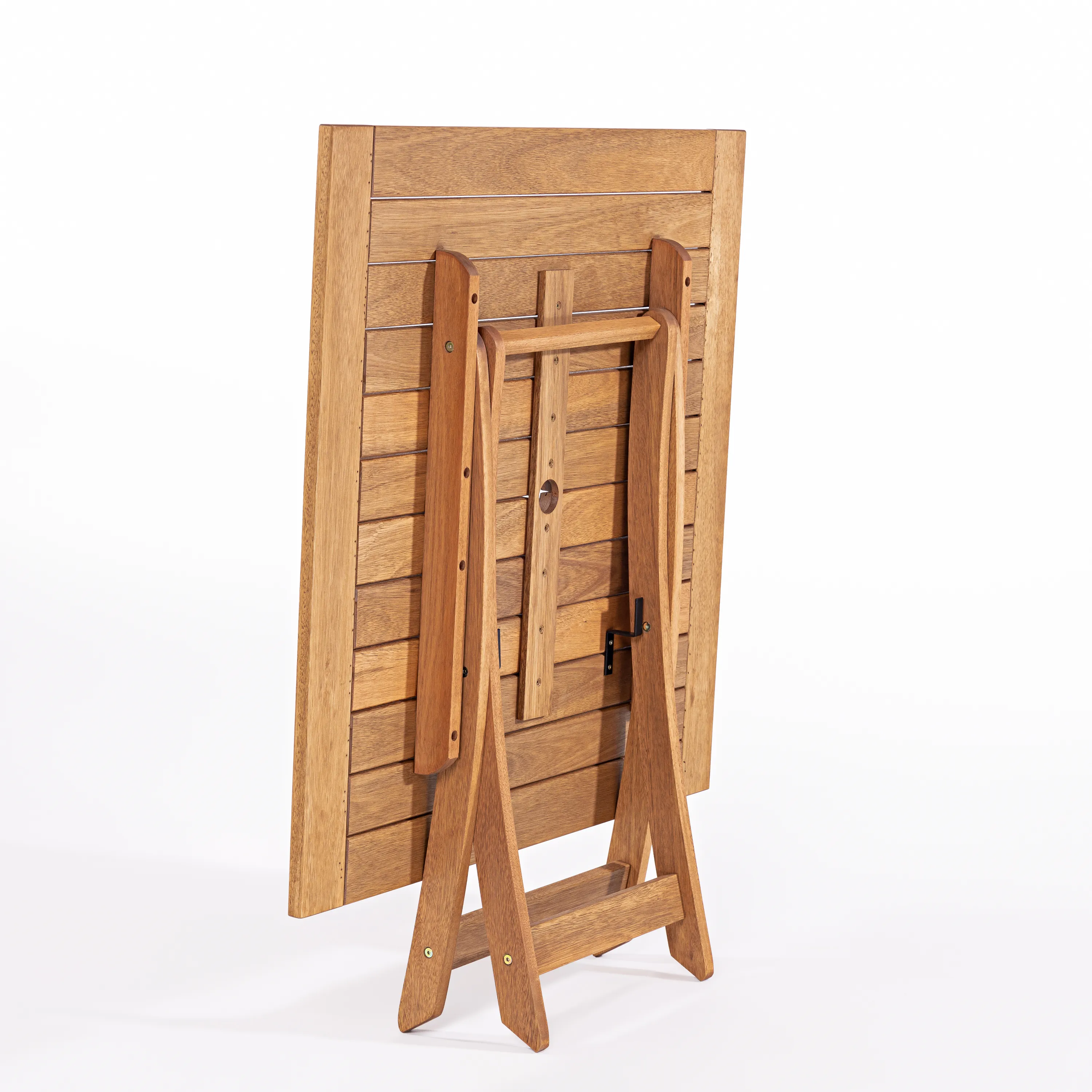 Mesa Madeira Quadrada Dobrável Ø 80 Cm - Stain Jatobá