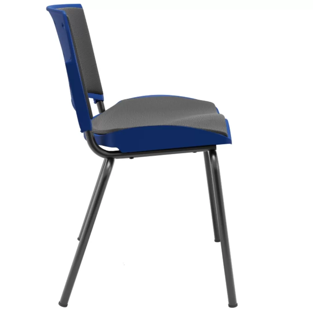 Cadeira Ergoplax Slim Fixa - Assento + Encosto Estofado - Cores