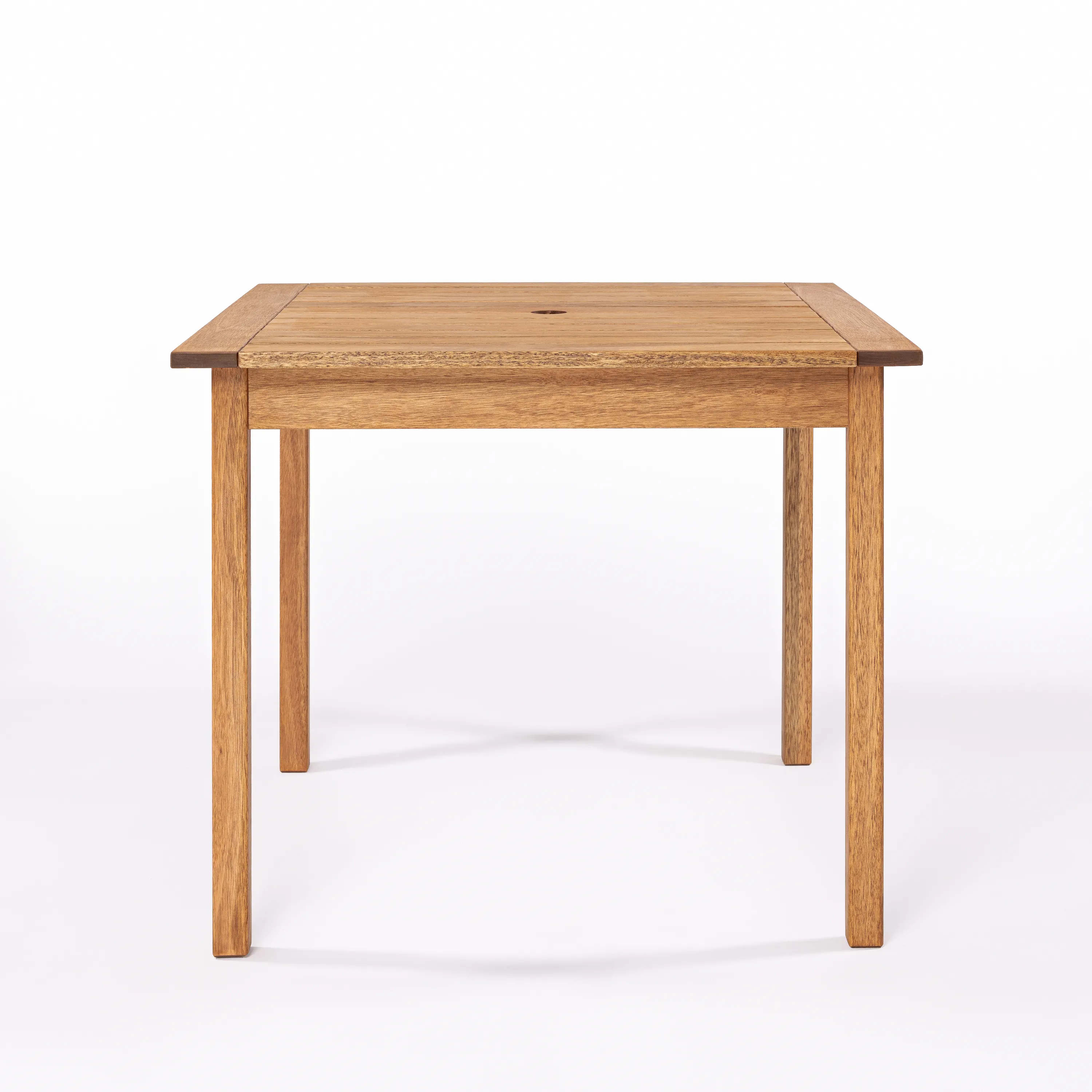 Mesa Quadrada Export 80x80 cm Tampo Ripado | Madeira Stain