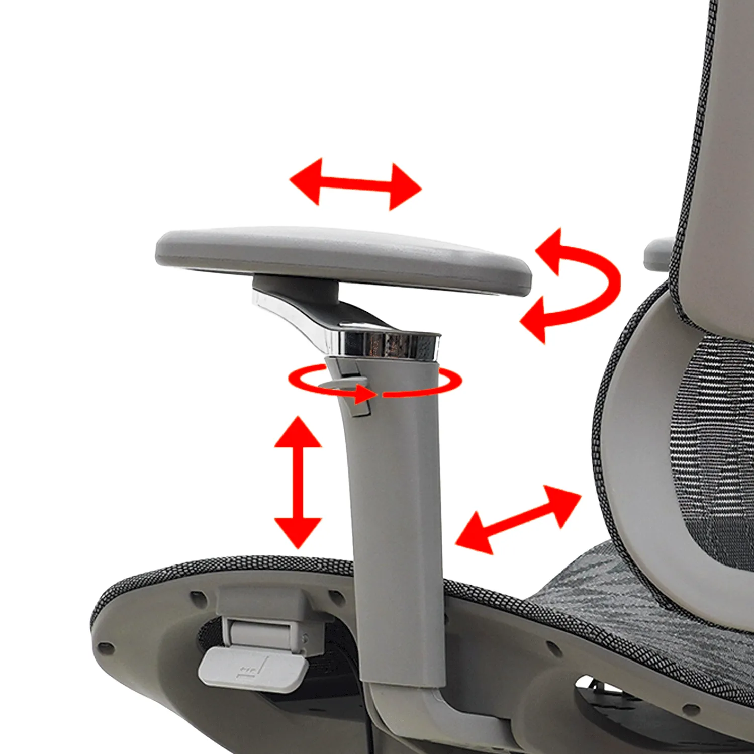 Cadeira de Escritório Bee-X Presidente Cinza