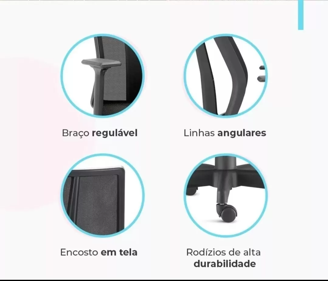 Cadeira Ergonômica Addit Média - Mecanismo Evolution