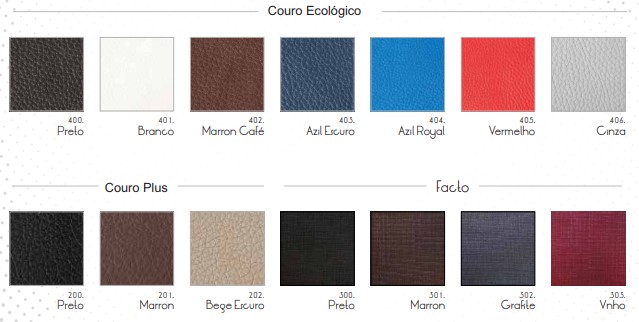 Sofá Para Recepção Piazze 3 Lugares - Couro Ecológico - Diversas cores