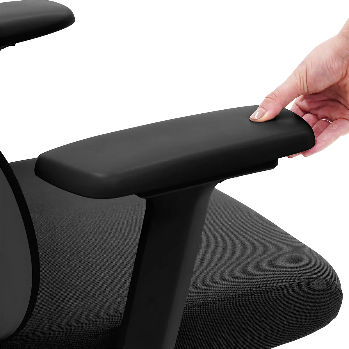 Cadeira Escritório Lombar 4D Preta