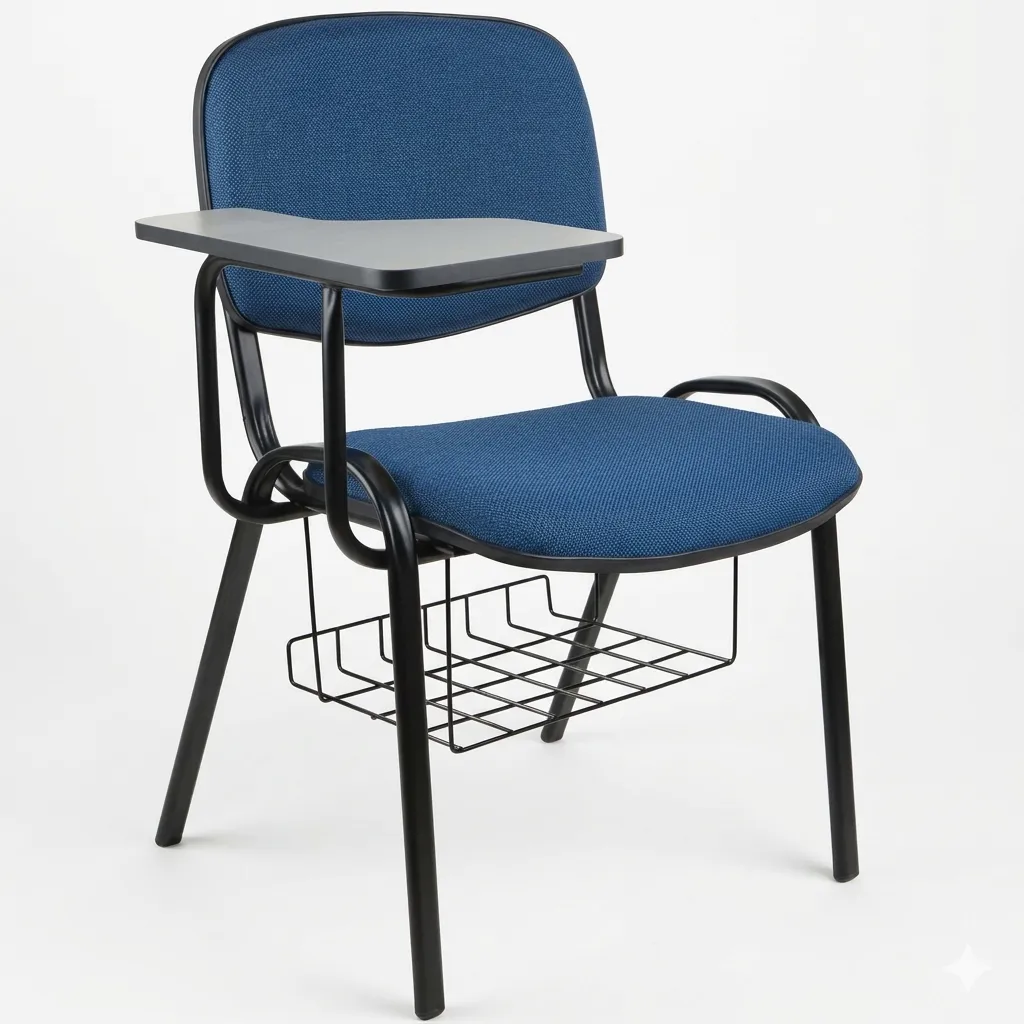 Cadeira de Treinamento Smart Universitária - Prancheta Fixa Lateral - Suporte para livros