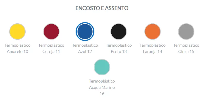Longarina Ergoplax Polipropileno 3 Lugares com Pés Carenados - Cores