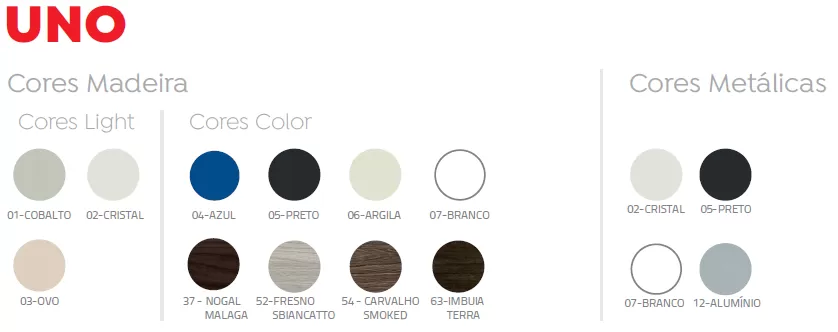 Mesa Reunião redonda 1,00 m - Linha Uno 15 mm