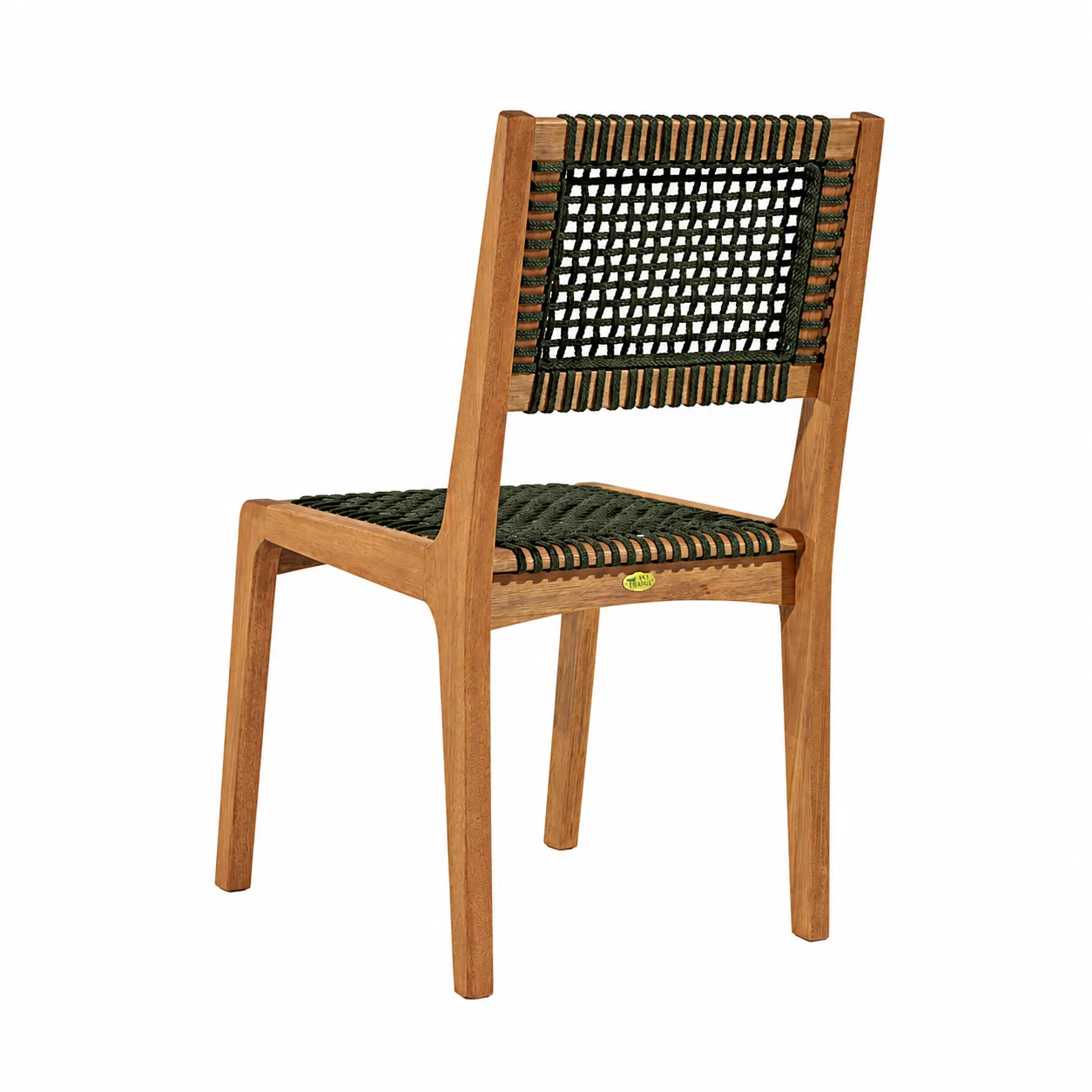 Cadeira de Jantar Sintra em Madeira Natural e Corda Náutica - Design Exclusivo