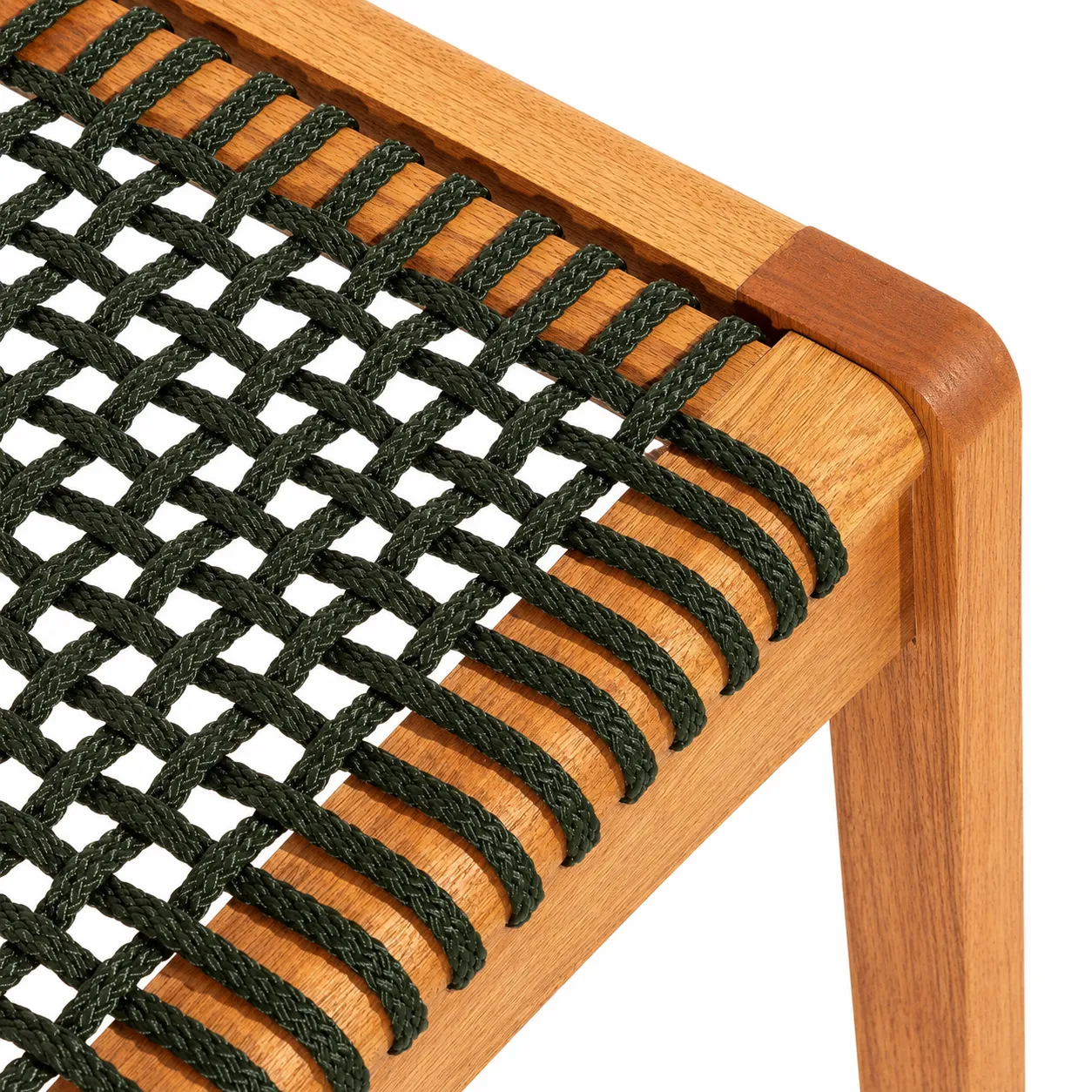 Cadeira de Jantar Sintra em Madeira Natural e Corda Náutica - Design Exclusivo