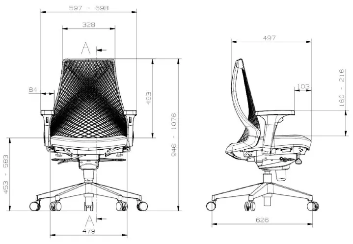 Cadeira Bix X+ Presidente Ergonômica - Preta