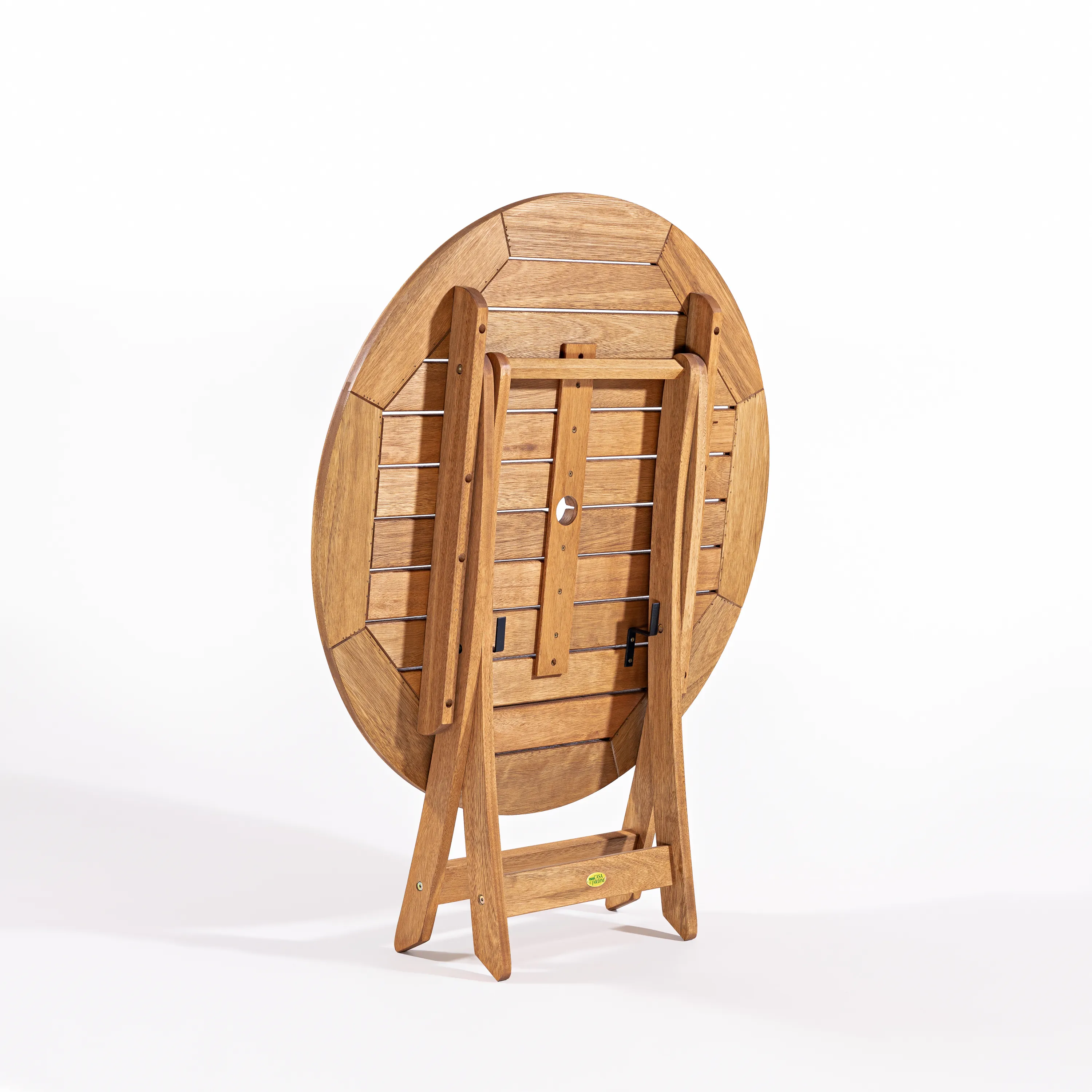 Mesa Madeira Redonda Dobrável Ø 120 Cm - Stain Jatobá