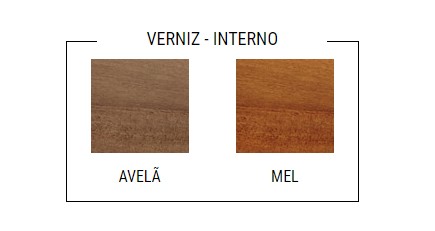  Mesa Redonda Michigan Ø 130 Cm Tampo Vidro - Verniz Avelã