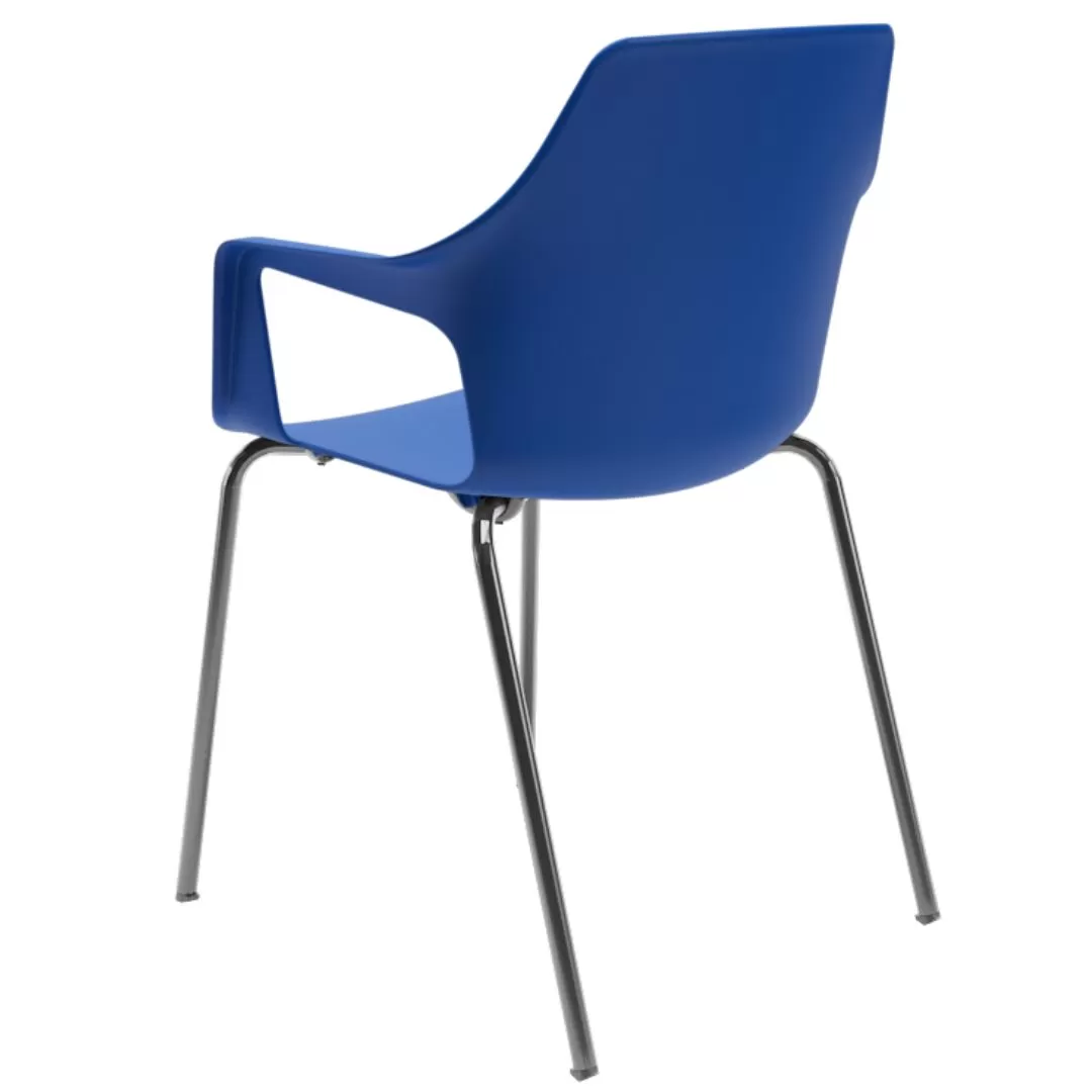 Cadeira Vesper com braço - Polipropileno Azul