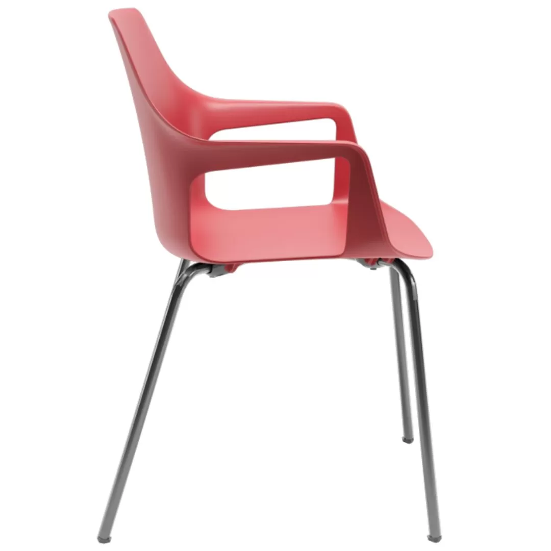 Cadeira Vesper Com Braço - Polipropileno Vermelho