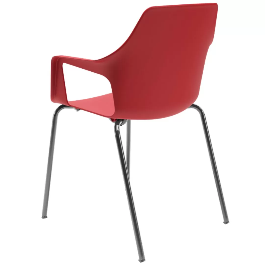 Cadeira Vesper Com Braço - Polipropileno Vermelho