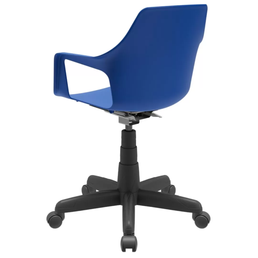 Cadeira Vesper Giratória com braço - Polipropileno Azul