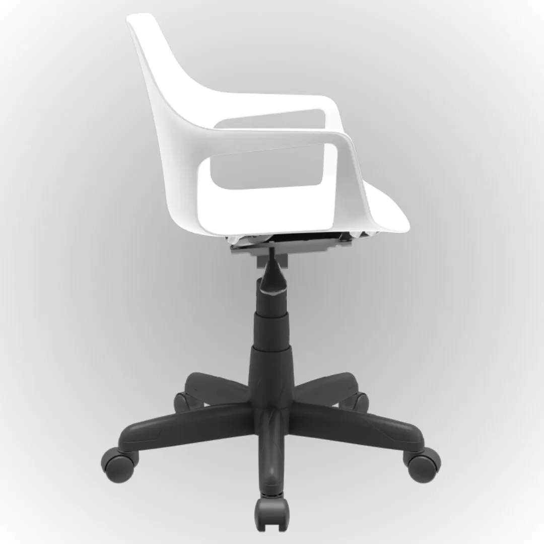 Cadeira Vesper Giratória com braço - Polipropileno Branco