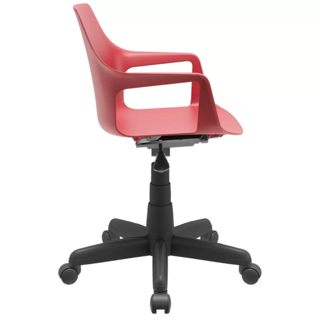 Cadeira Vesper Giratória com braço - Polipropileno Vermelho