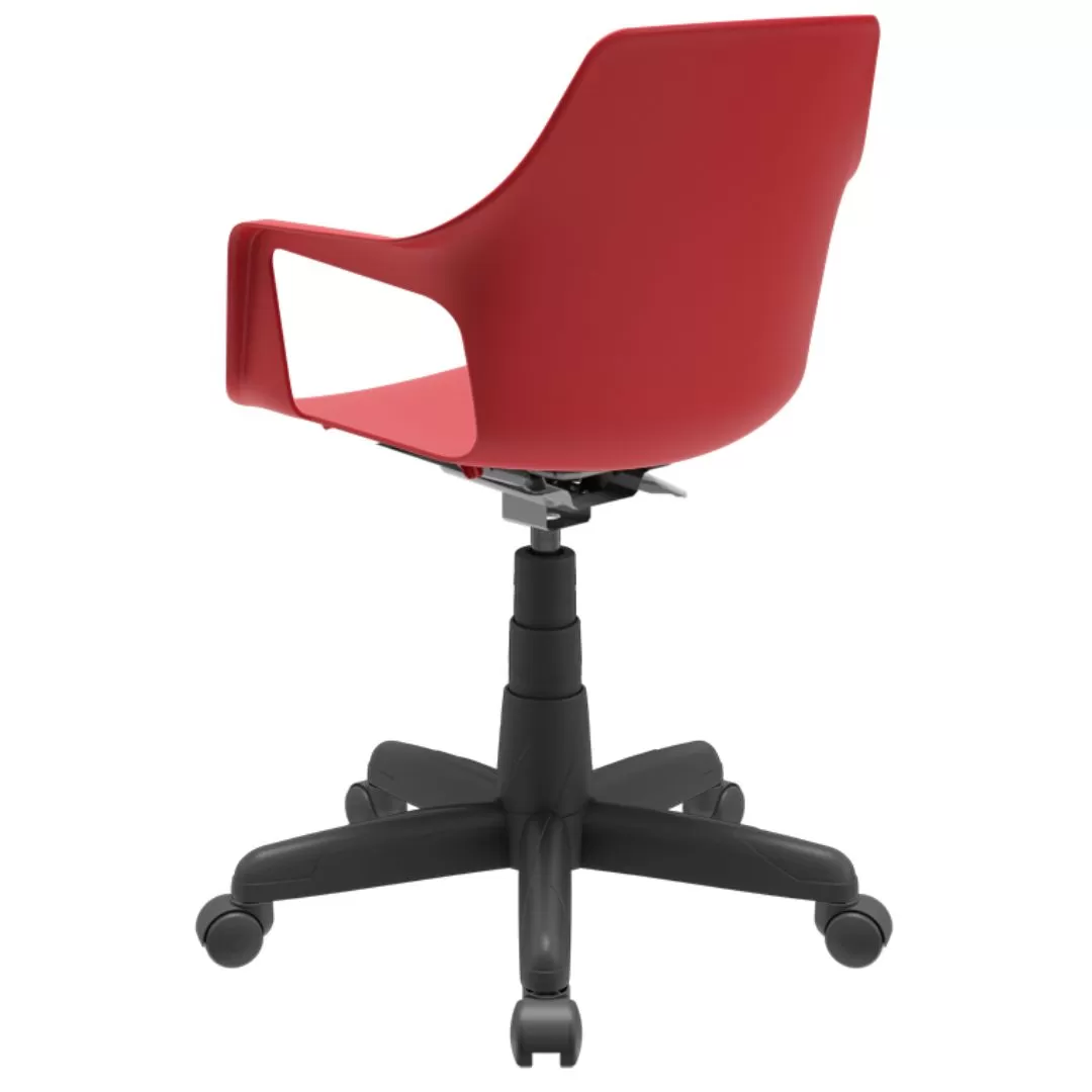 Cadeira Vesper Giratória com braço - Polipropileno Vermelho