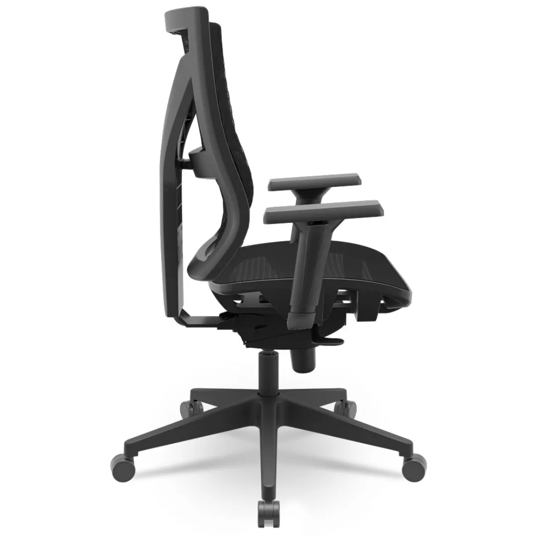 Cadeira Darix X+ Presidente - Assento Tela - Base PIRAMIDAL - Syncron - Preta
