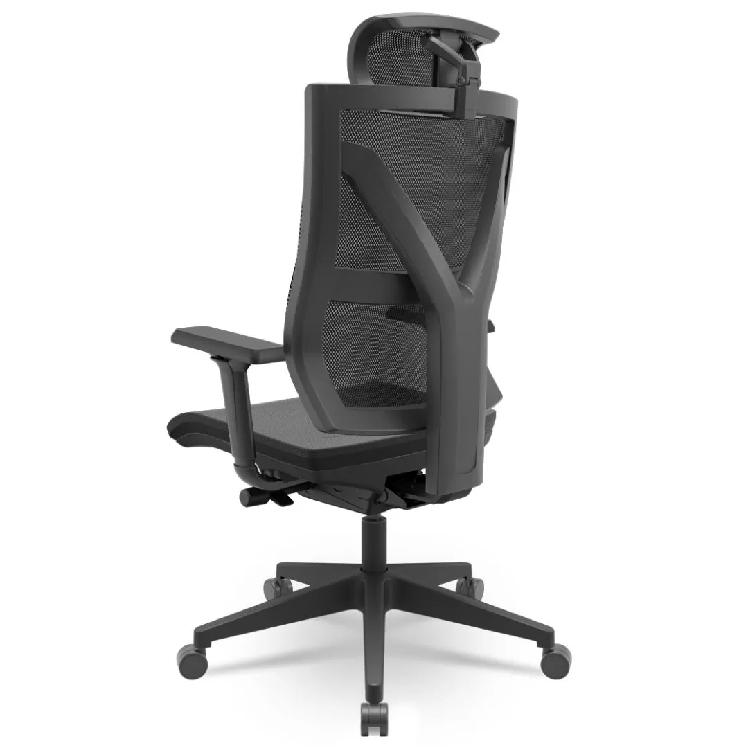 Cadeira Darix X+ Presidente - Assento Estofado - Base PIRAMIDAL - Autocompensador - Preta