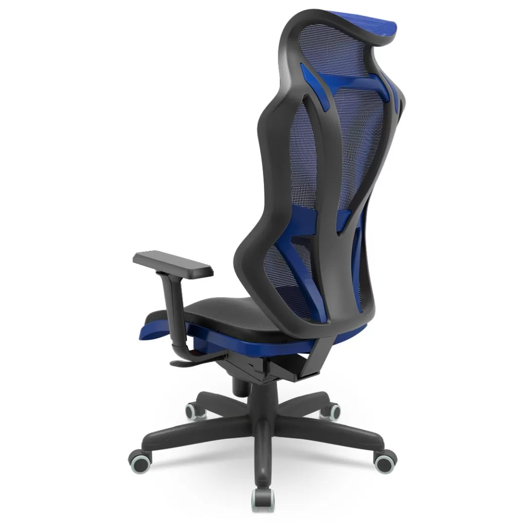 Cadeira Vizon DZ - Assento Estofado - Tela Square Azul - Syncron - Azul