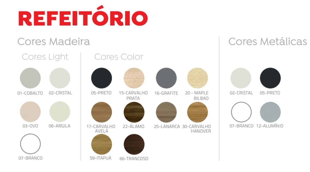 Conjunto para Refeitório 4 Lugares - 1 Mesa + 2 Bancos