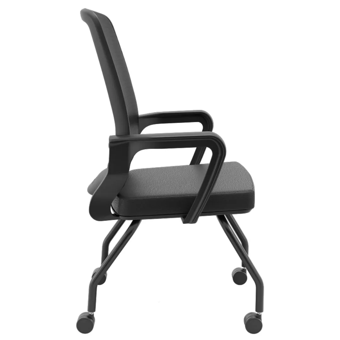 Cadeira Adrix Aproximação 4 Pés com Rodízios - Atendimento - Recepção - Sala De Espera
