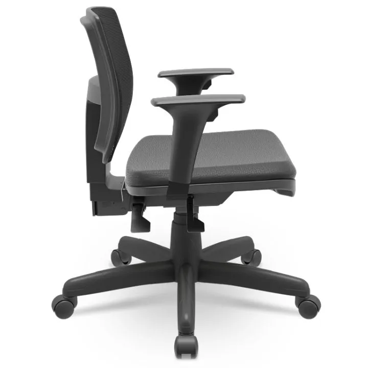 Cadeira Brizza Baixa Ergonômica - BackPlax - Braço Regulável
