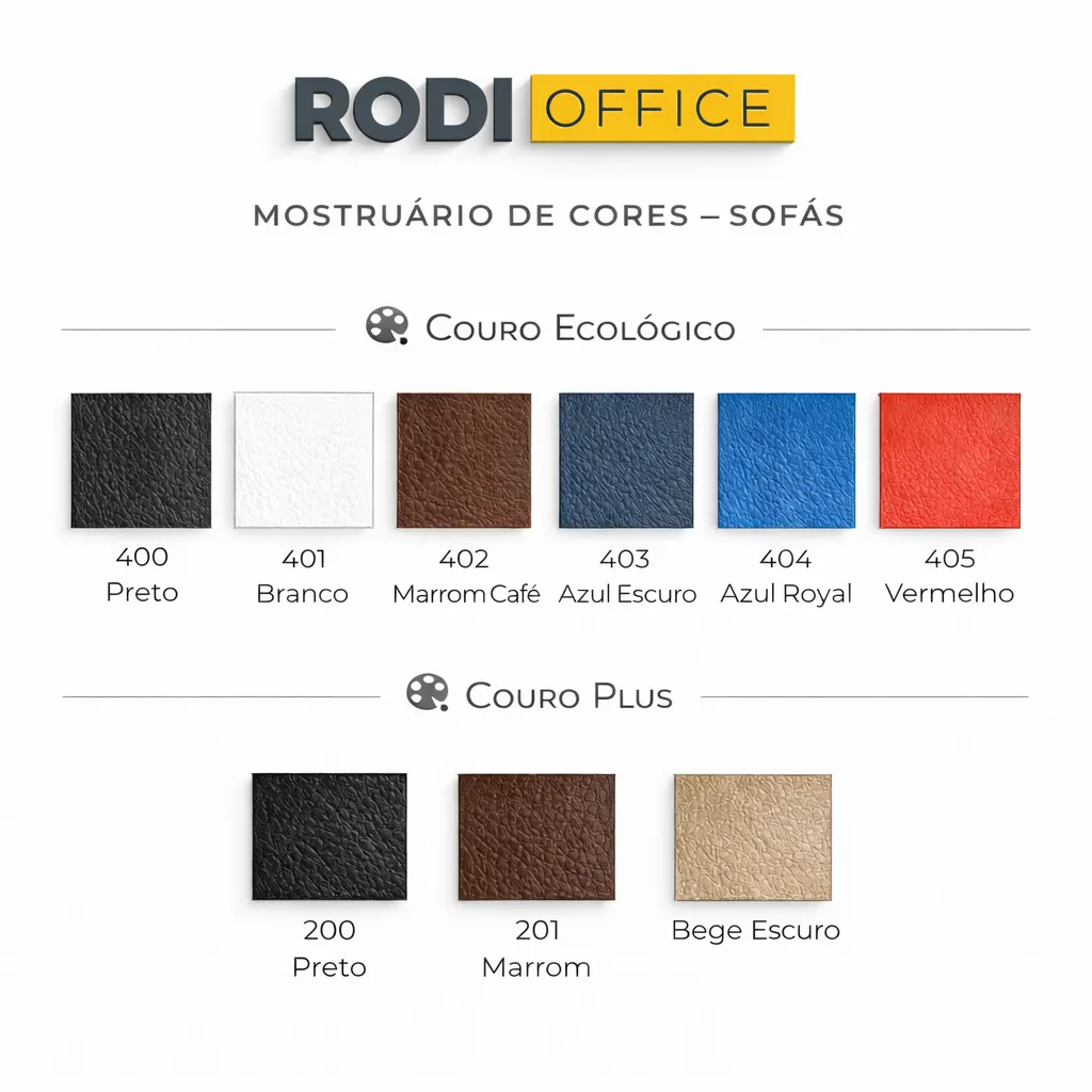 Poltrona Recepção - Milano Fixa - Couro Ecológico - Preto