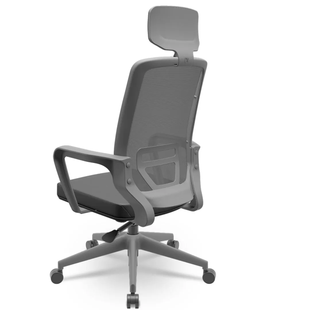 Cadeira Adrix Presidente Grafite - Relaxsystem - Base Itália