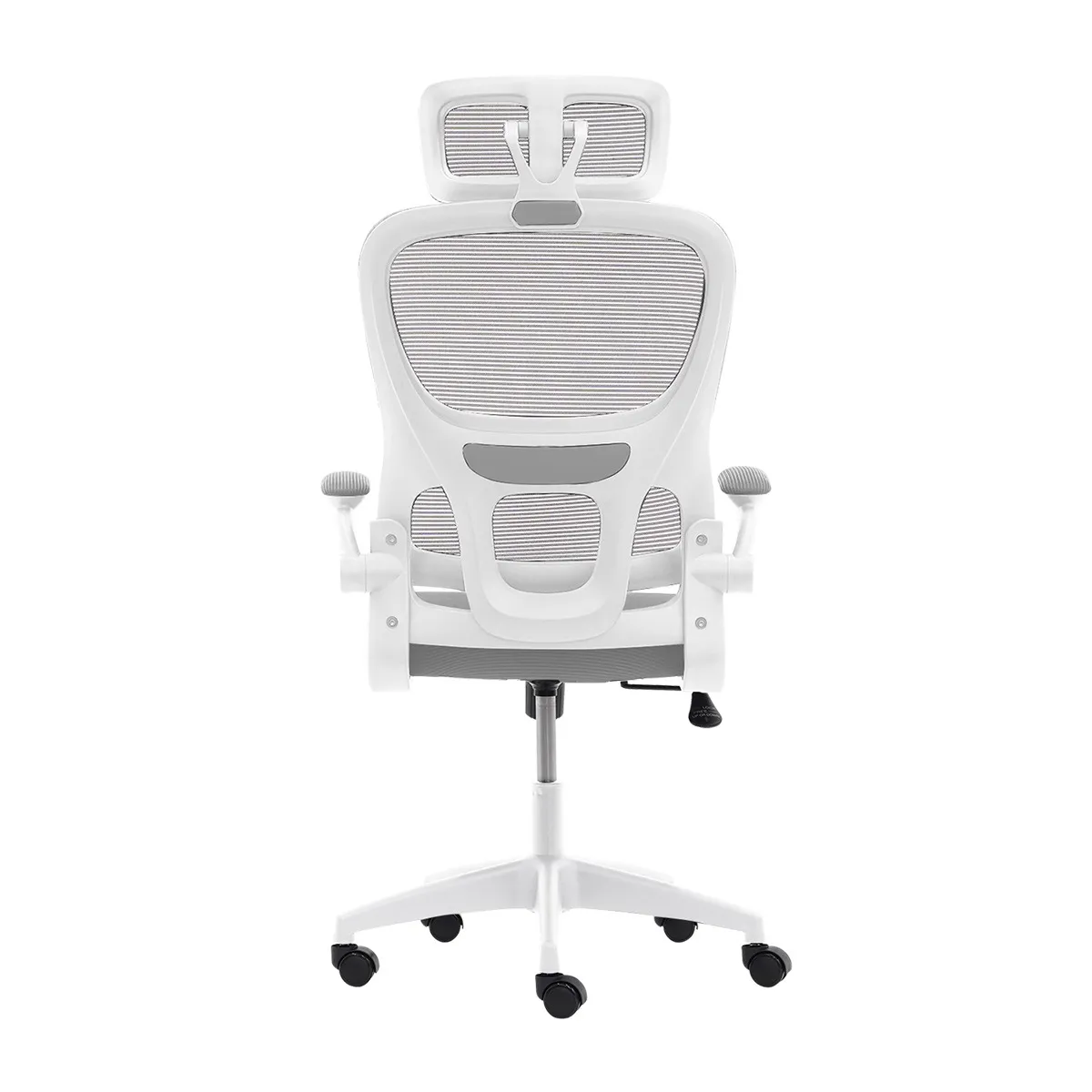 Cadeira Presidente Best Pro Mesh Cinza – Braços Rebatíveis e Apoio Lombar