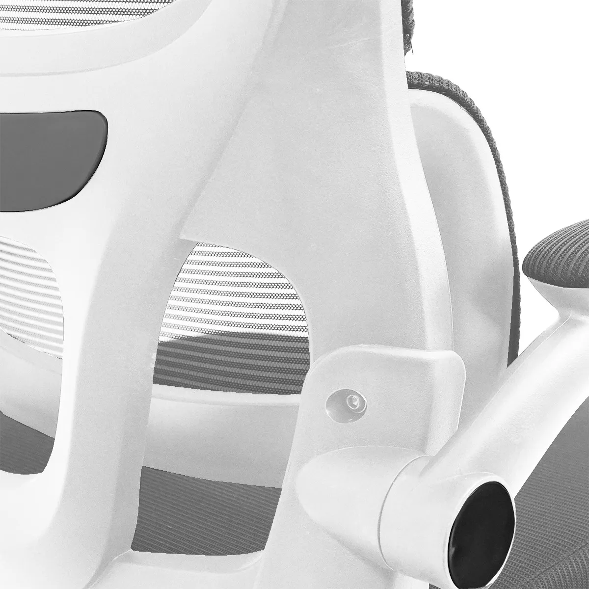 Cadeira Presidente Best Pro Mesh Cinza – Braços Rebatíveis e Apoio Lombar