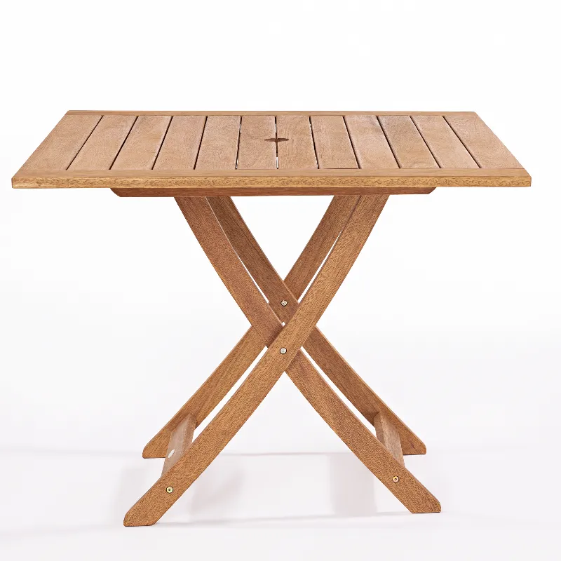 Mesa Madeira Quadrada Dobrável Ø 90 Cm - Stain Jatobá
