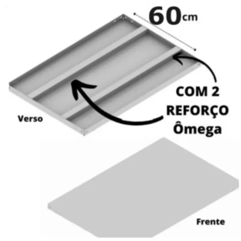 Estante De Aço 6 Prateleiras Chapa 22 / Coluna Chapa 14 L3 - 2,00 X 0,92 X 0,60 | EDI-X 006/600 - 110 Kg Prat.