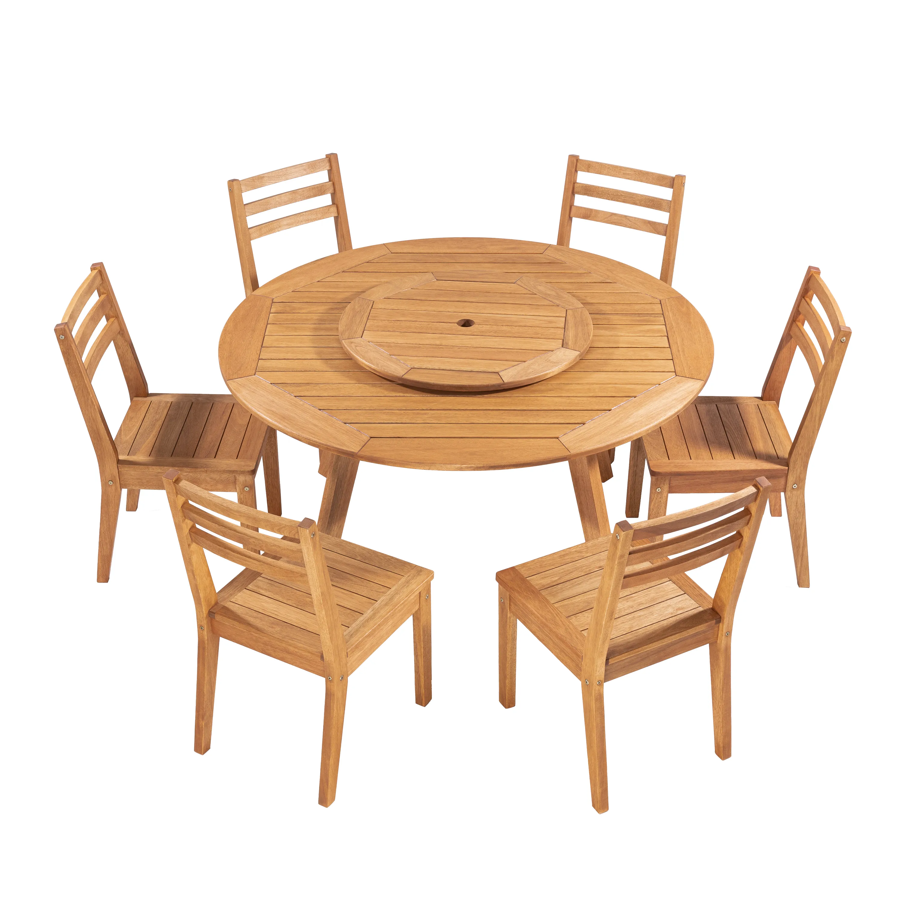 Mesa Tambaú Madeira Redonda Tampo giratório Ø 140 Cm - Stain Jatobá