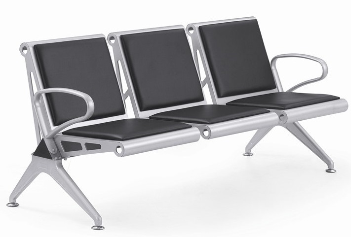 Longarina Elegance 3 Lugares - Metálica Aeroporto Reforçada | Estofada