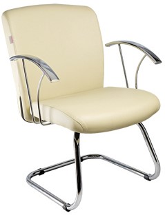 Cadeira Luxo Eleganzza Atendimento - Fixa Cromada