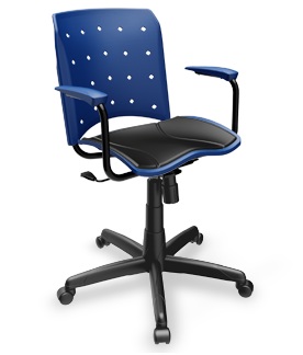  Cadeira Ergoplax Mais Diretor Giratória | Com Braços - Assento Estofado 